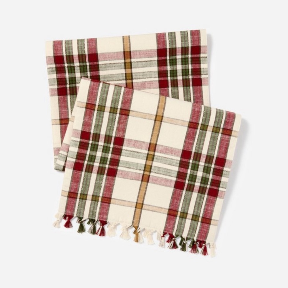 72”x14” Plaid Table Runner 2024 Christmas Collection